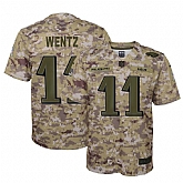 Youth Nike Eagles 11 Carson Wentz Camo Salute To Service Limited Jersey Dyin,baseball caps,new era cap wholesale,wholesale hats